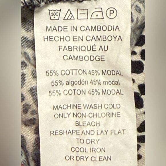 Michael Kors Scoop Neck Animal Print Blouse Top Plus Size Black Khaki Size 1X - Picture 6 of 6